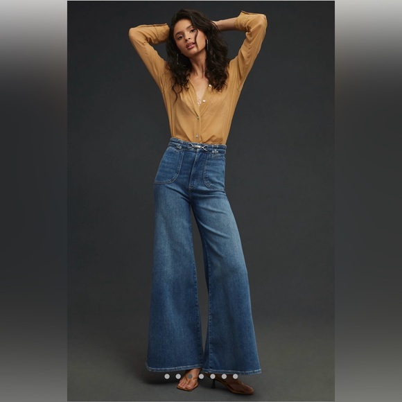 NOWT Pilcro Uptown High-Rise Wide-Leg Jeans 12P - Picture 2 of 12